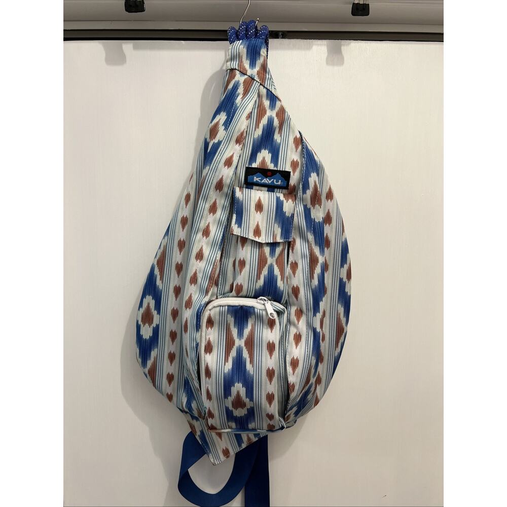 KAVU Rope Sling Bag Backpack Aztec Southwestern Bag Boho Crossbody RIVER IKAT